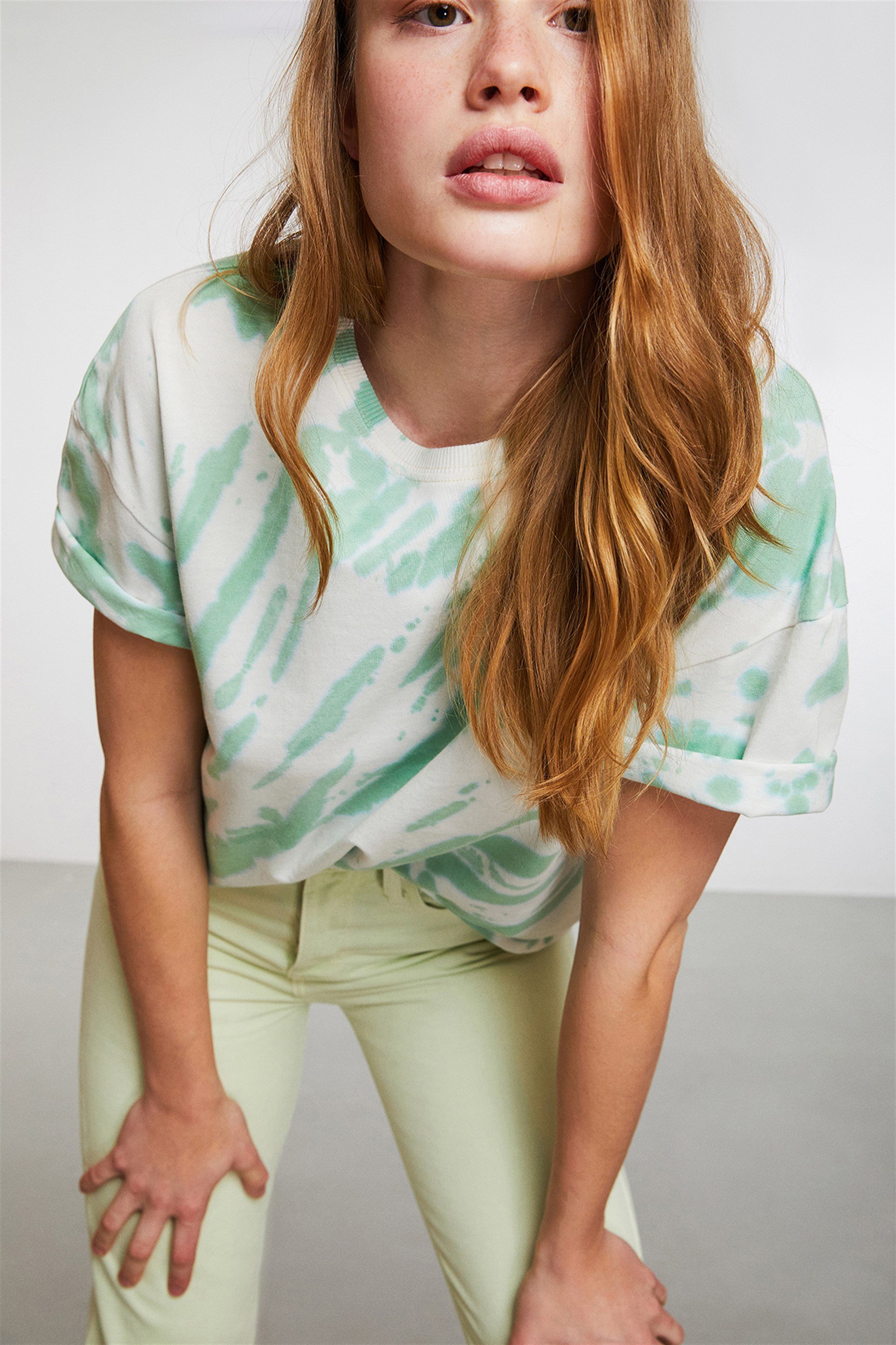 Nıgerıa Örme Comfort Fit Yeşil T-Shirt | Grimelange