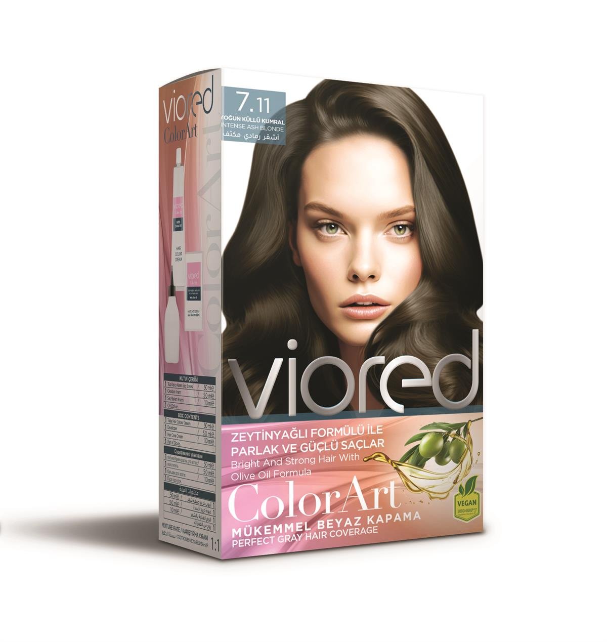 Viored Color Art 7.11 Yoğun Küllü Kumral Saç Boyası