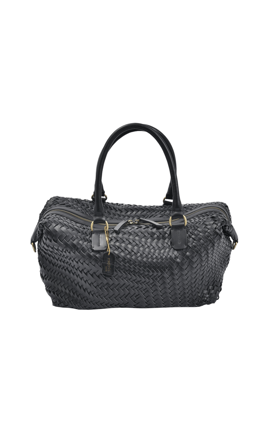 matnis Sofia model siyah deri örgü çanta