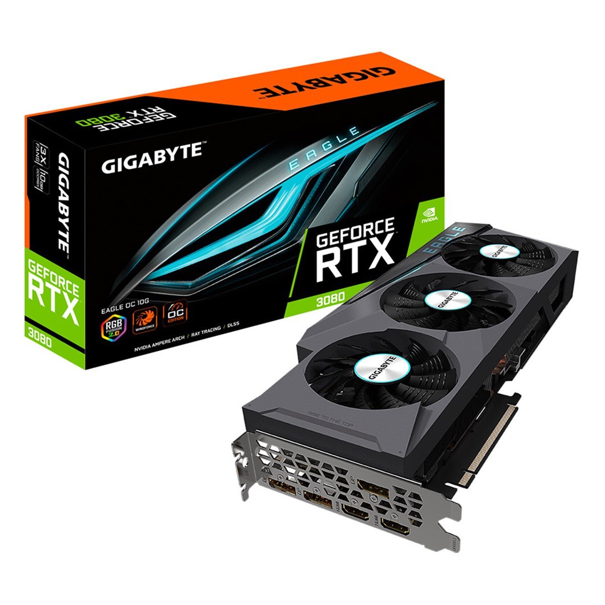 GIGABYTE GeForce RTX 3080 EAGLE OC 10G 10GB GDDR6X 320 Bit Ekran Kartı