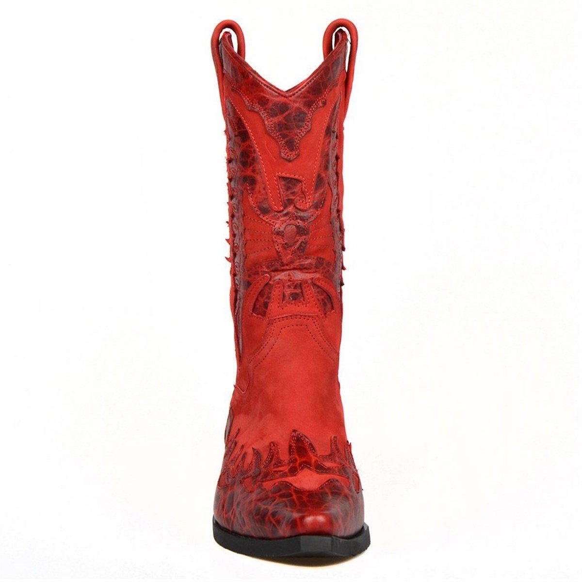 Bayan Kırmızı Kovboy Çizme (Buz) - FootCourt