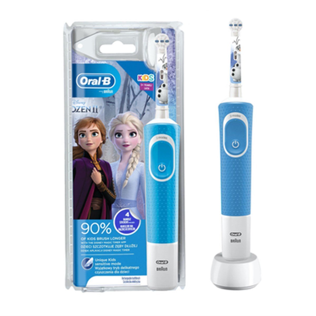 Oral B Vitality D100 Frozen Rechargeable Toothbrush For  Kids-LeylekKapida.com