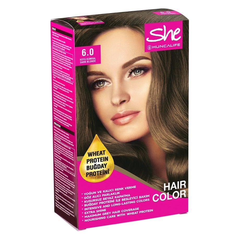 SHE Natural Color Saç Boyası 6.0 Koyu Kumral - Hunca Shop