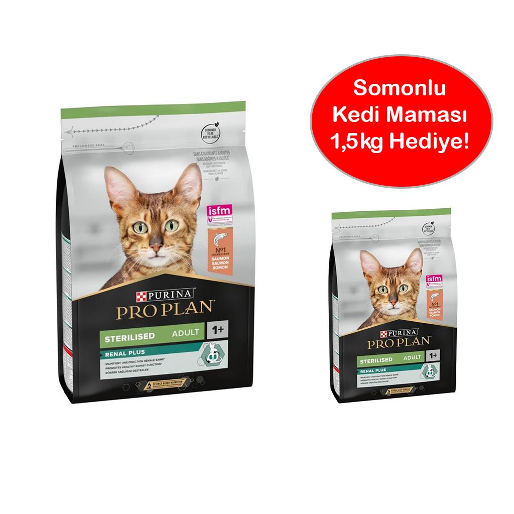 ProPlan Somonlu Kısırlaştırılmış Kedi Maması 3kg+ 1,5kg HEDİYE