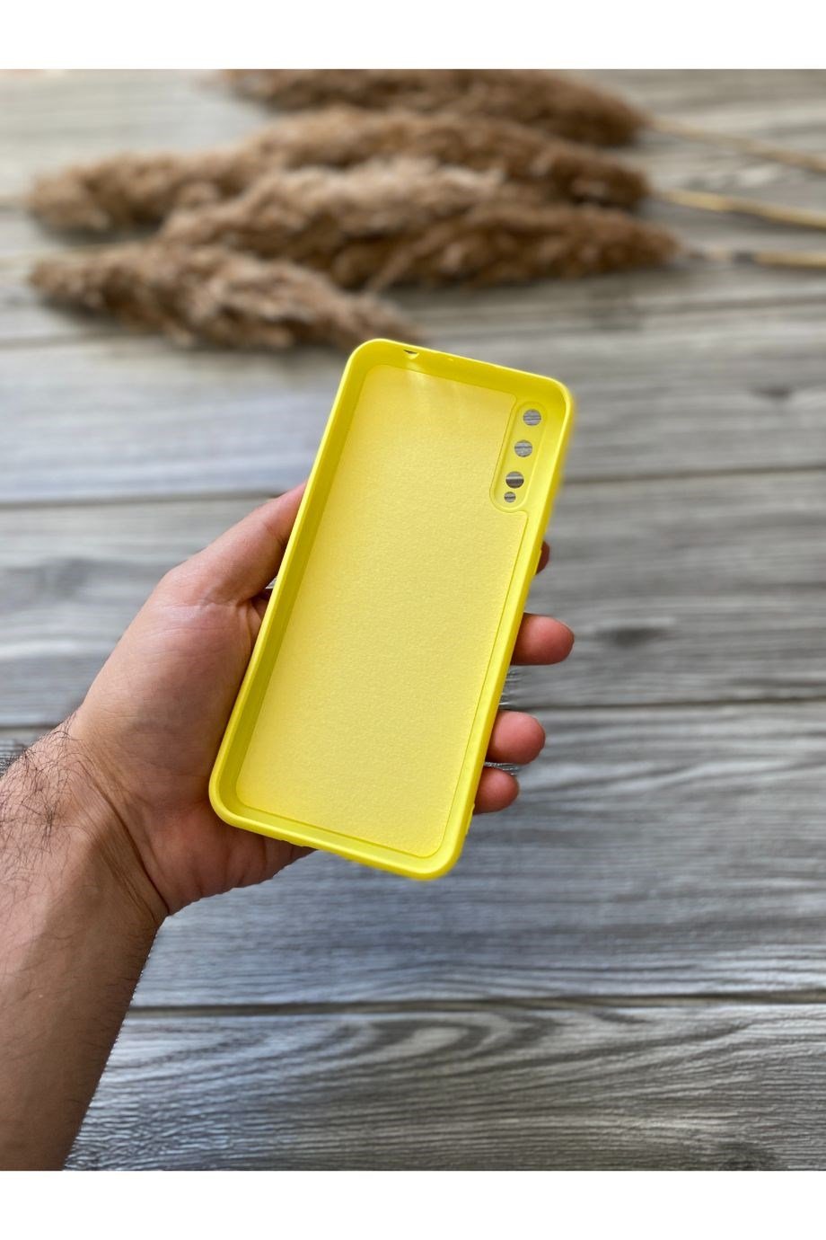 Huawei P Smart S Sarı Kamera Korumalı Lansman Kılıf | kilifmax.com