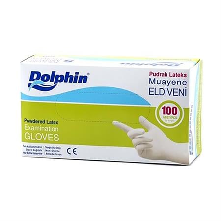 Lateks Muayene Eldiveni Pudralı 100'lük Dolphin Fiyatı | Medikalgross