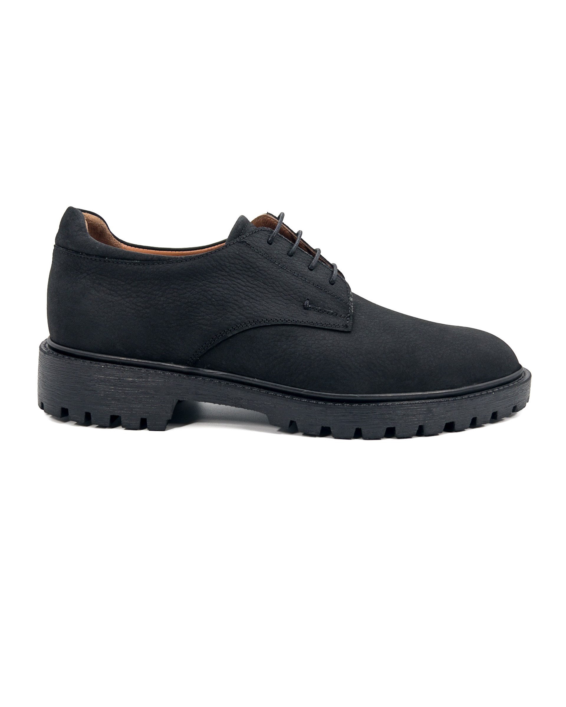 Assos Black Genuine Nubuck Leather Men's Casual Shoes | Tezcan