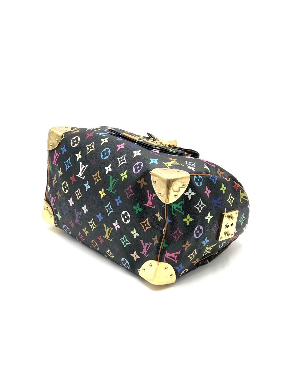 used Pre-owned Louis Vuitton Monogram Multicolor Speedy 30 Noir M92642 Handbag (Fair), Adult Unisex, Size: (HxWxD): 21cm x 31cm x 17.5cm / 8.26'' x