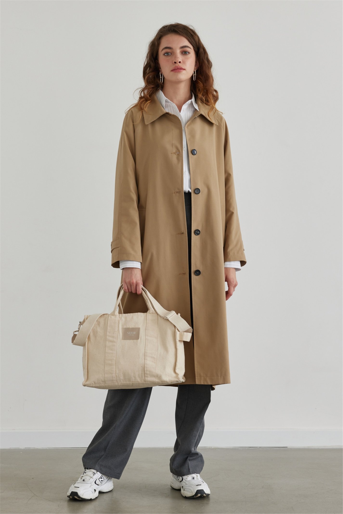 Trench coat with belt · Camel · Coats And Jackets