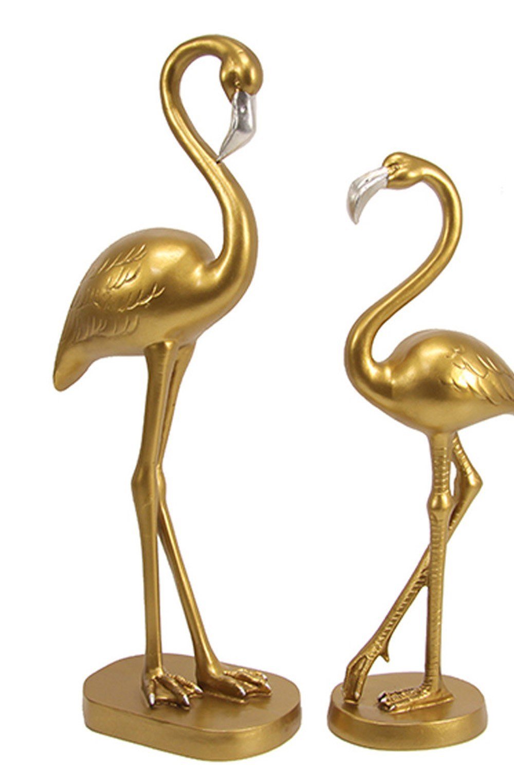 Çift Flamingo Biblo - Gold | decoroni