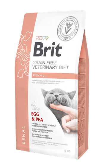 Brit Veterinary Diet Renal Böbrek Yetmezliği olan Kediler için Tahılsız Kedi  Maması 2kg - 8595602528325