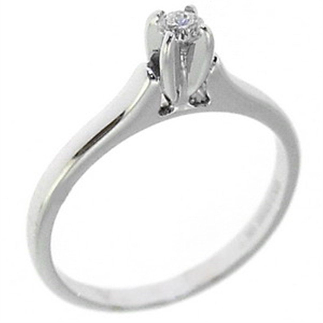 Solid Gold 0.1 carat Diamond Solitaire Classic Ring