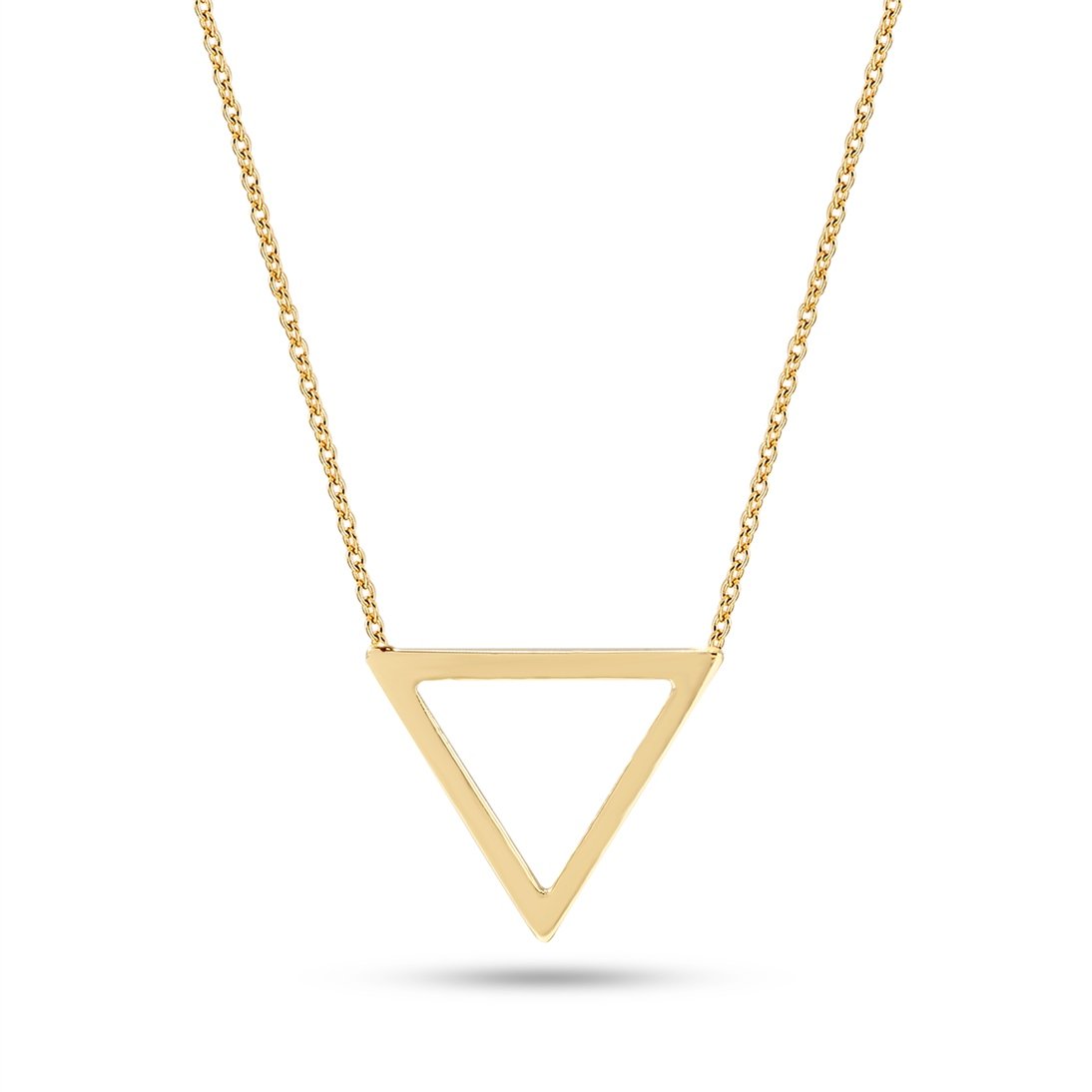 Gold triangle necklace deals