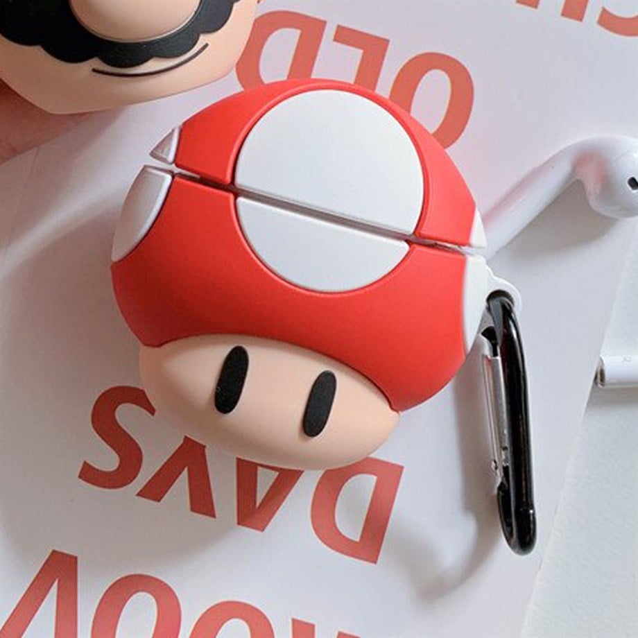Super Mario Mushroom Airpod Kılıf 1/2 I Airpods 1. ve 2. Nesil I