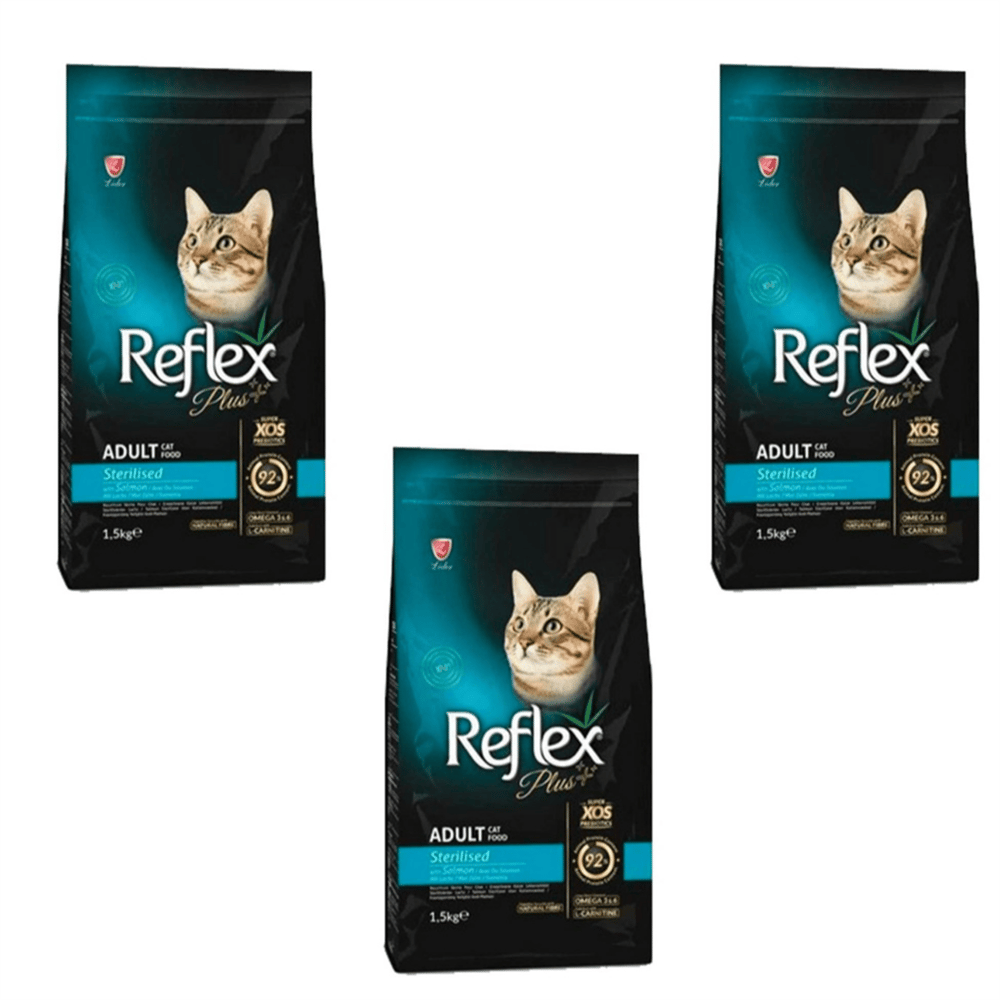 Reflex Plus Somonlu 1.5 kg 3'lü Kısırlaştırılmış Yetişkin Kedi Maması