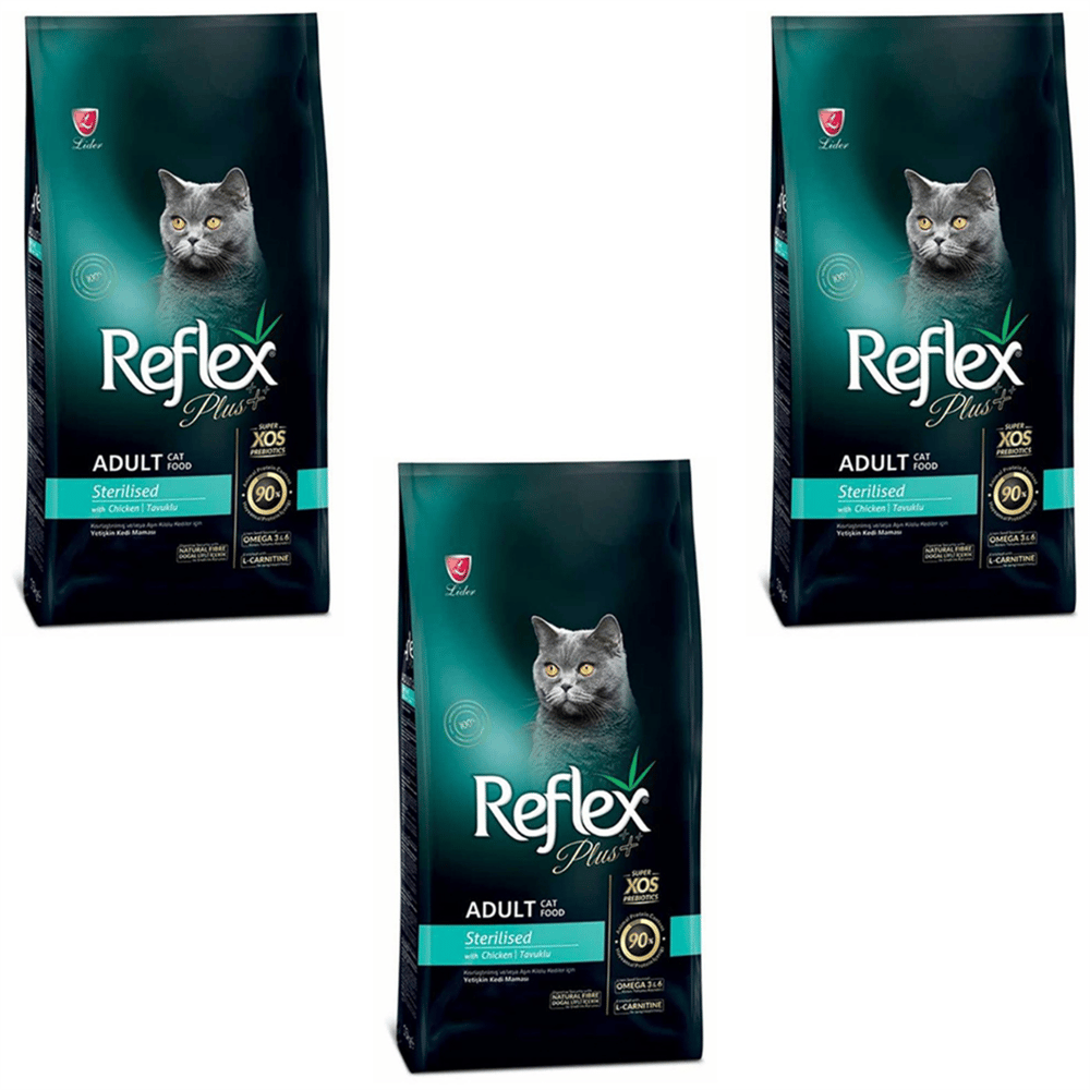 Reflex Plus Sterilised Tavuk Etli 1.5 kg 3'lü Yetişkin Kedi Maması