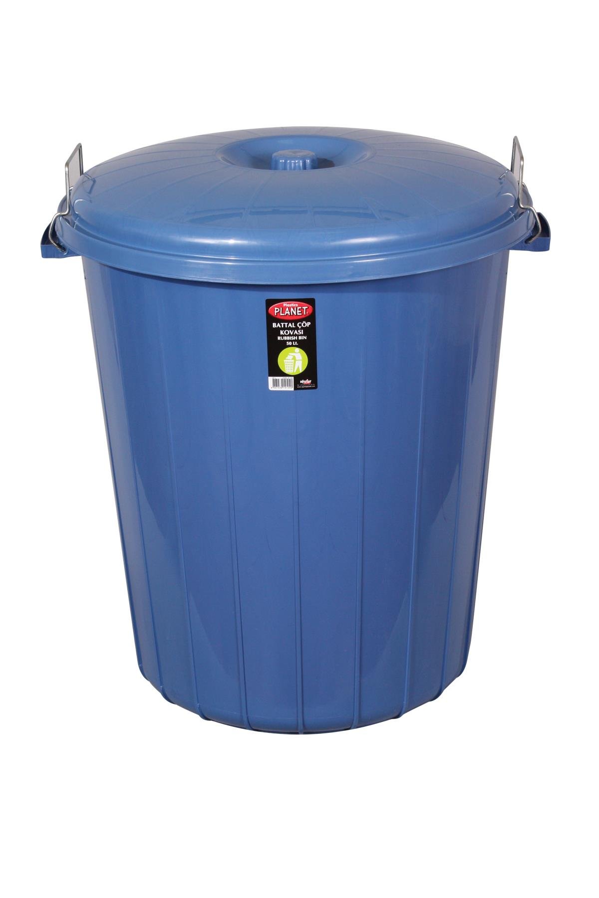 Kilitli Çöp Kovası Renkli Herkül 70 LT No. 4 Mavi | Uğurlar Plastik