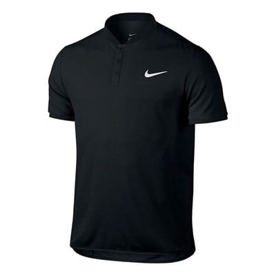Nike Advantage Solid Polo Siyah | Erkek Tenis Kıyafetleri