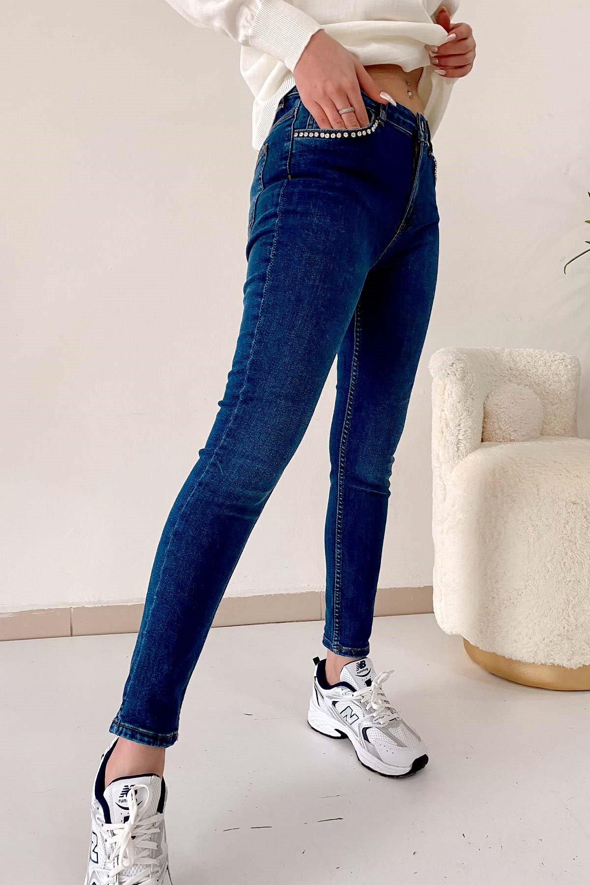 Karol Kadın Taşlı Skinny Kot Pantolon | Trend&Şık Tasarımlar |  minetanbutik.com.tr