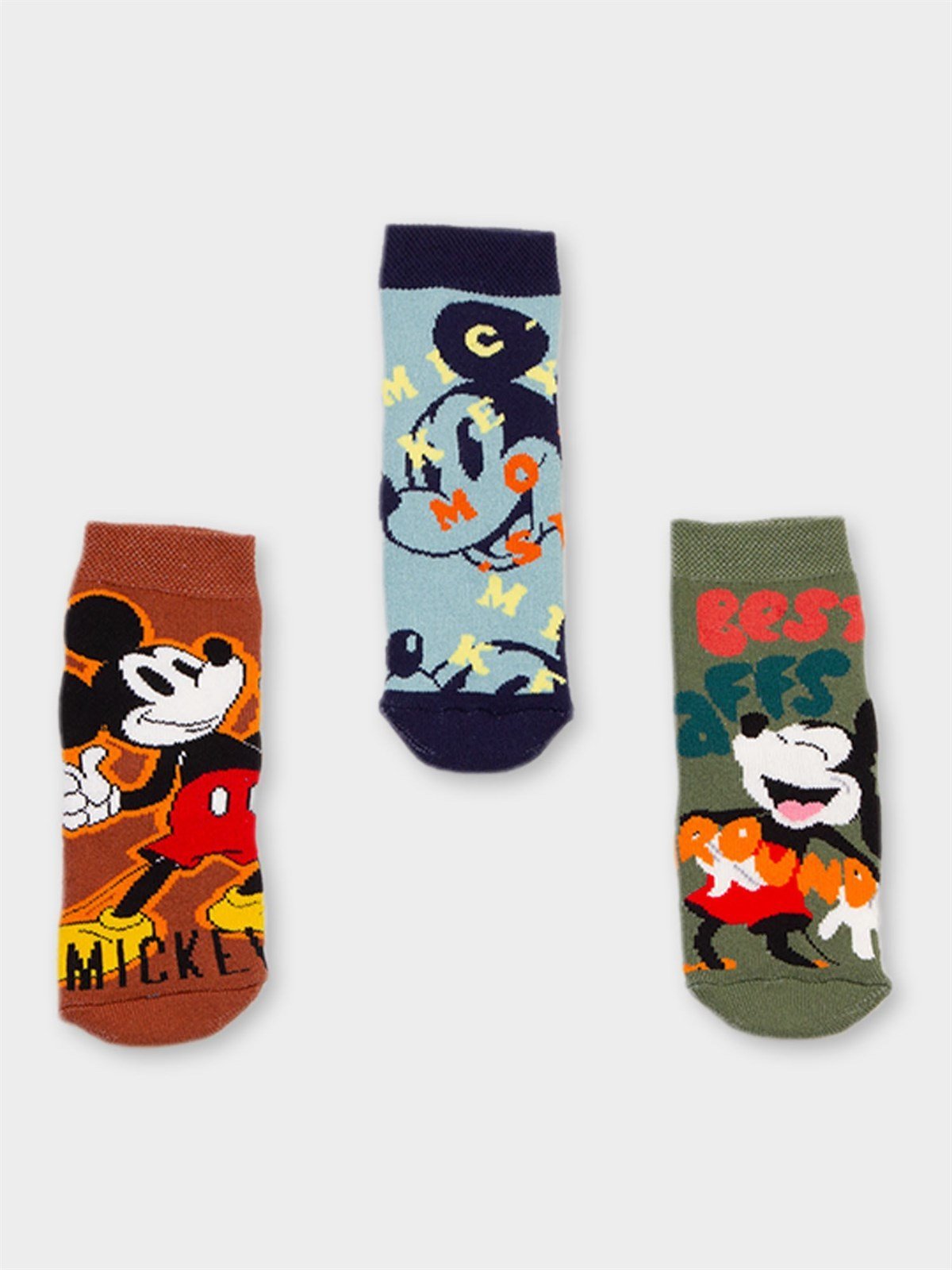 Mickey Mouse Lisanslı Erkek Çocuk 3 Çift Havlu Soket Çorap 20502 | Supermino
