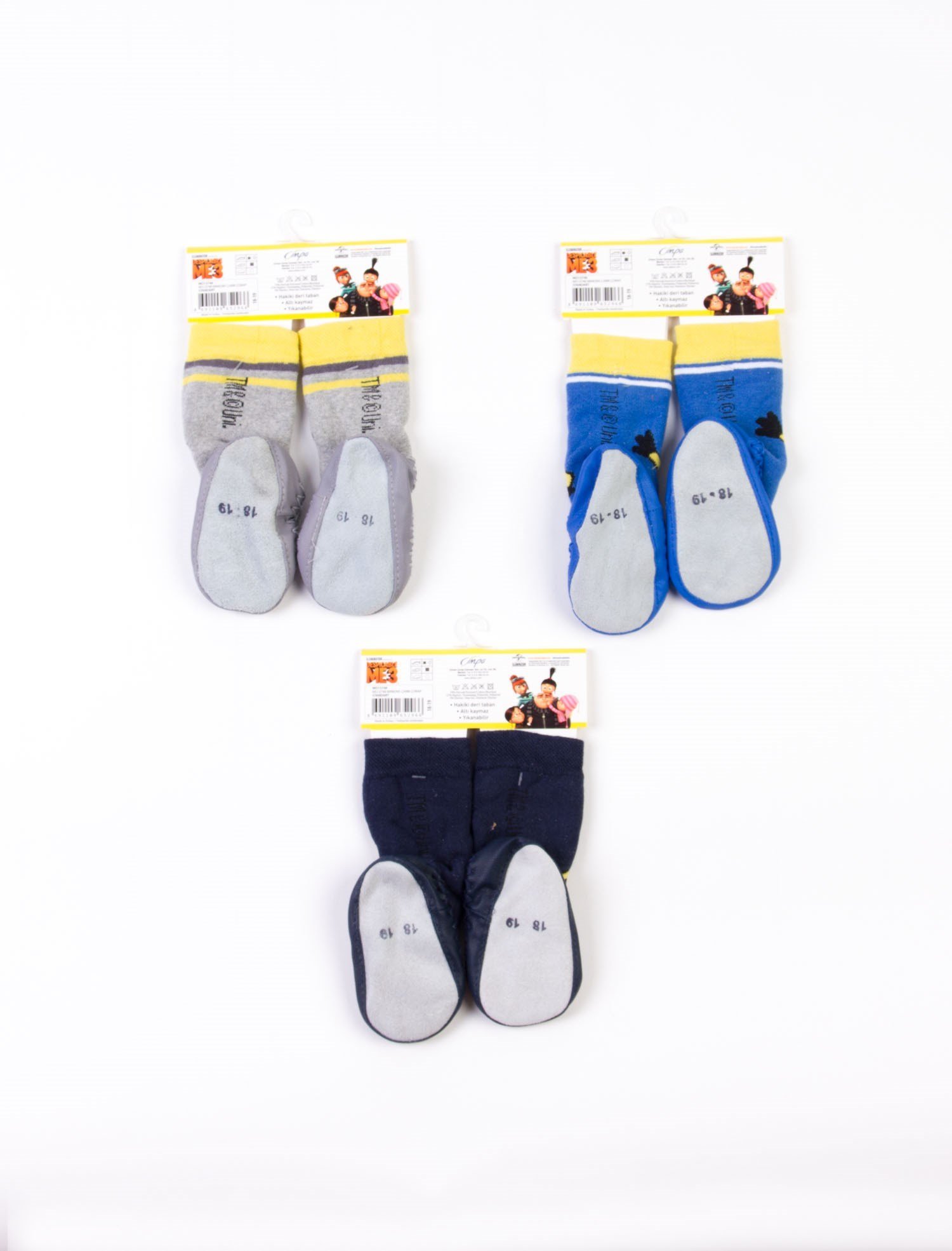 Minions 3 Çift Çarık Çorap 13748 | Supermino