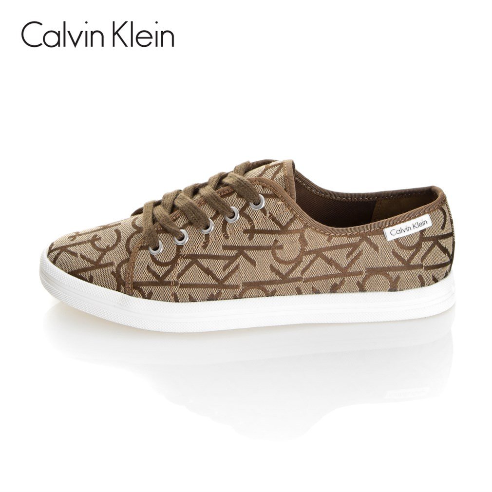 Calvin Klein Kadın Sneaker Kauçuk Taban N12069 - KHA MARIPOSA CK LOGO  JACQUARD+GROSGRAIN KHAKI | Marka Park