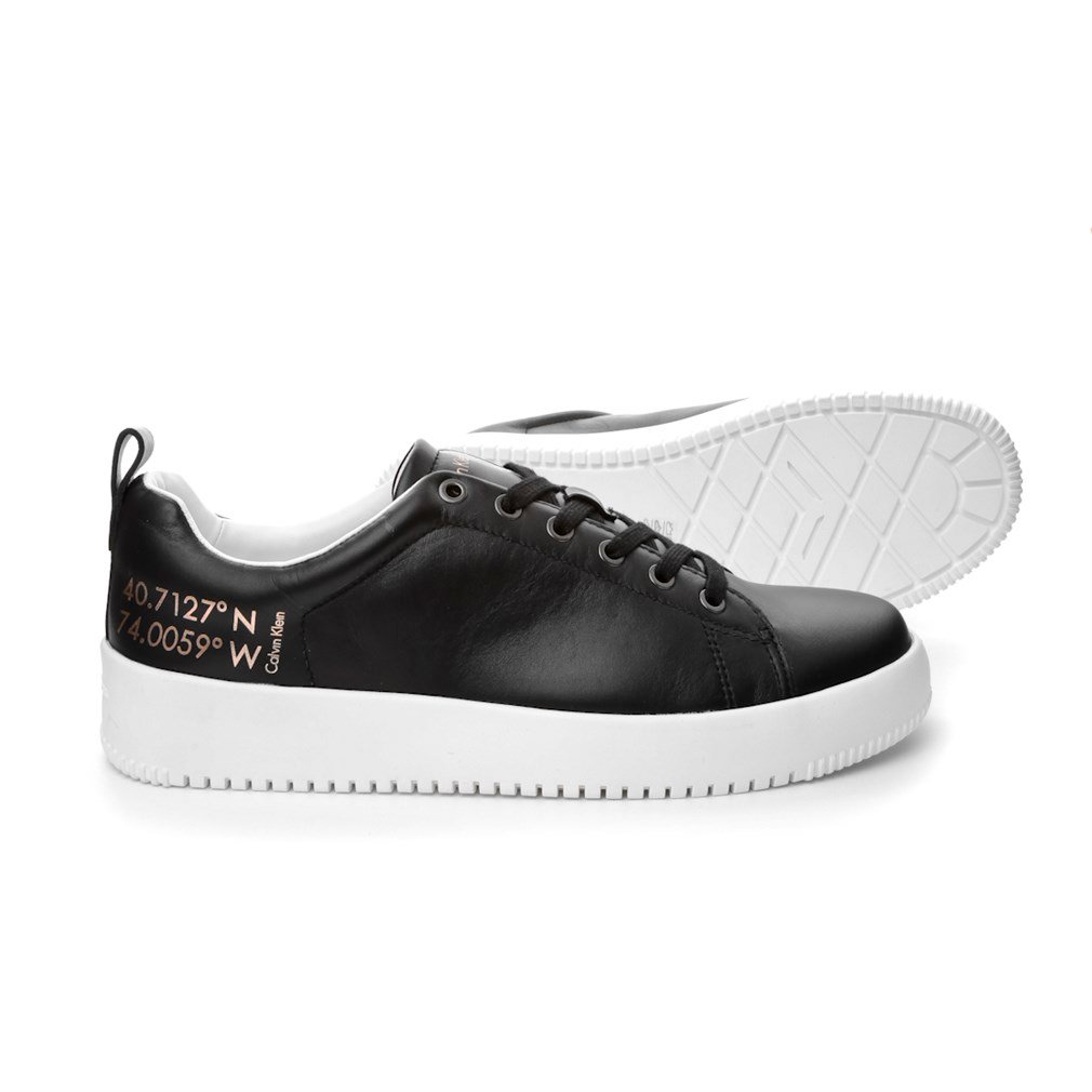 Calvin Klein Erkek Sneaker Kauçuk Taban S1622BLK CK GAETAN SOFT NAPPA  CASUAL BLACK | Marka Park