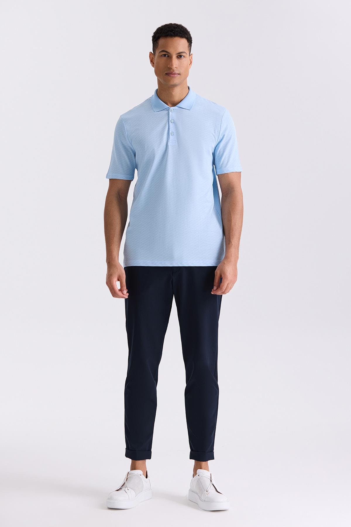 Mavi Regular Fit Desenli Polo Yaka T-Shirt