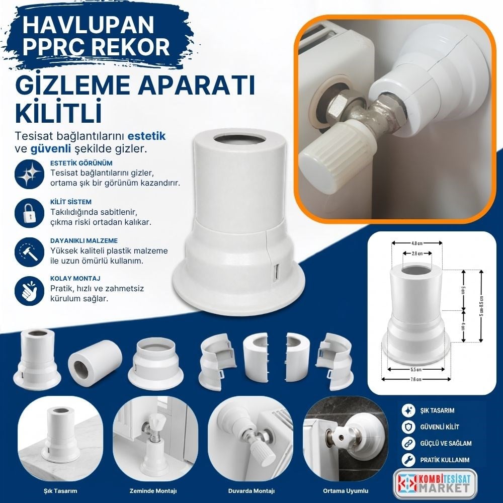 Beyaz Havlupan Pprc Rekor Gizleme Aparatı-Kilitli