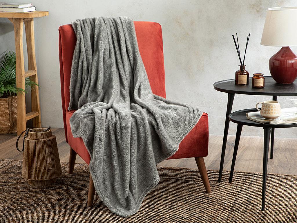 Arancia Wellsoft Chair Shawl 130x170 cm Gray