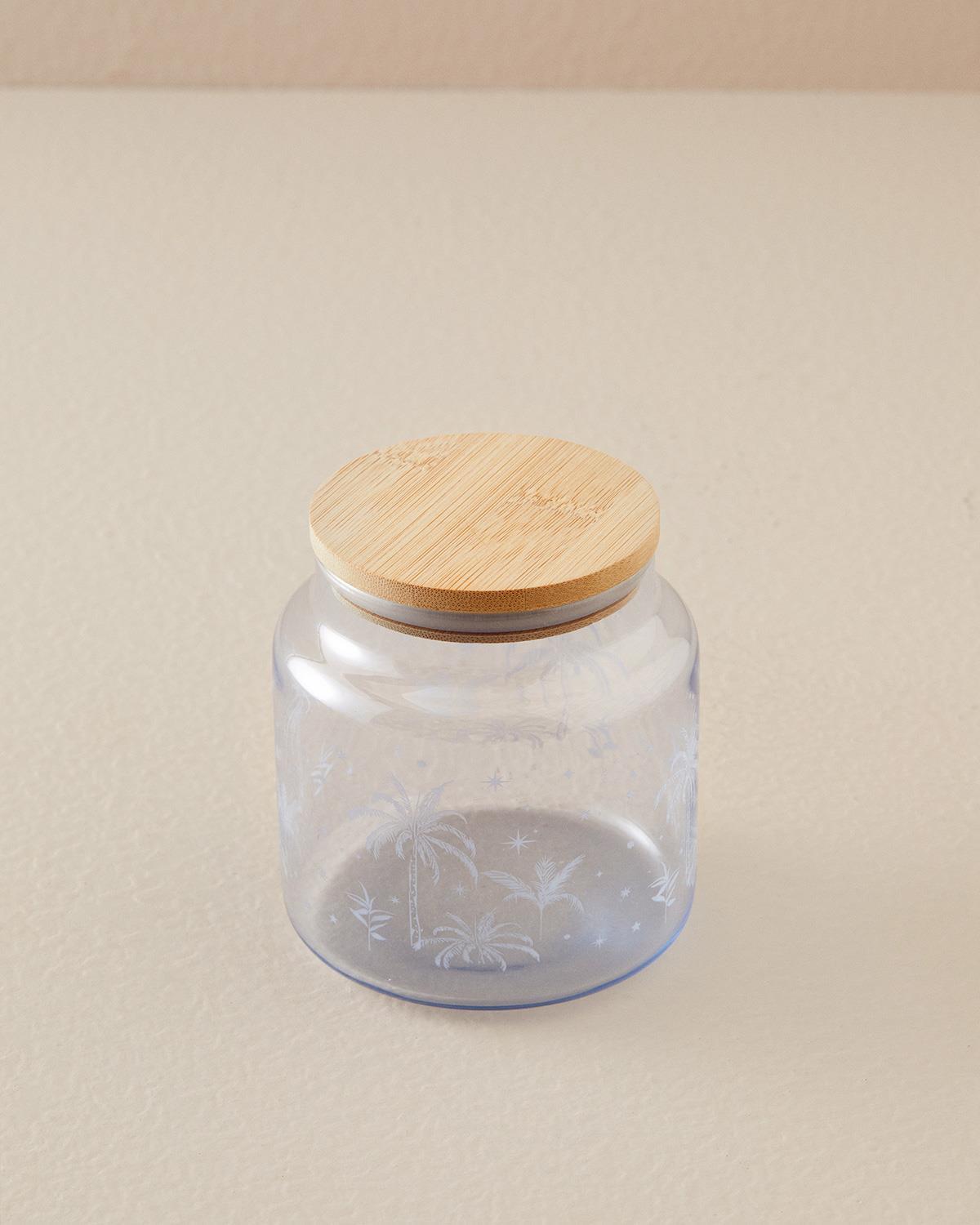 Borcan depozitare cu capac, Palm, sticlă, 635 ml, transparent