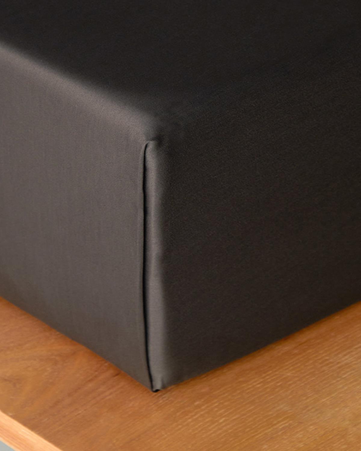 Cotton Satin King Size Sheet 260x280 cm Anthracite