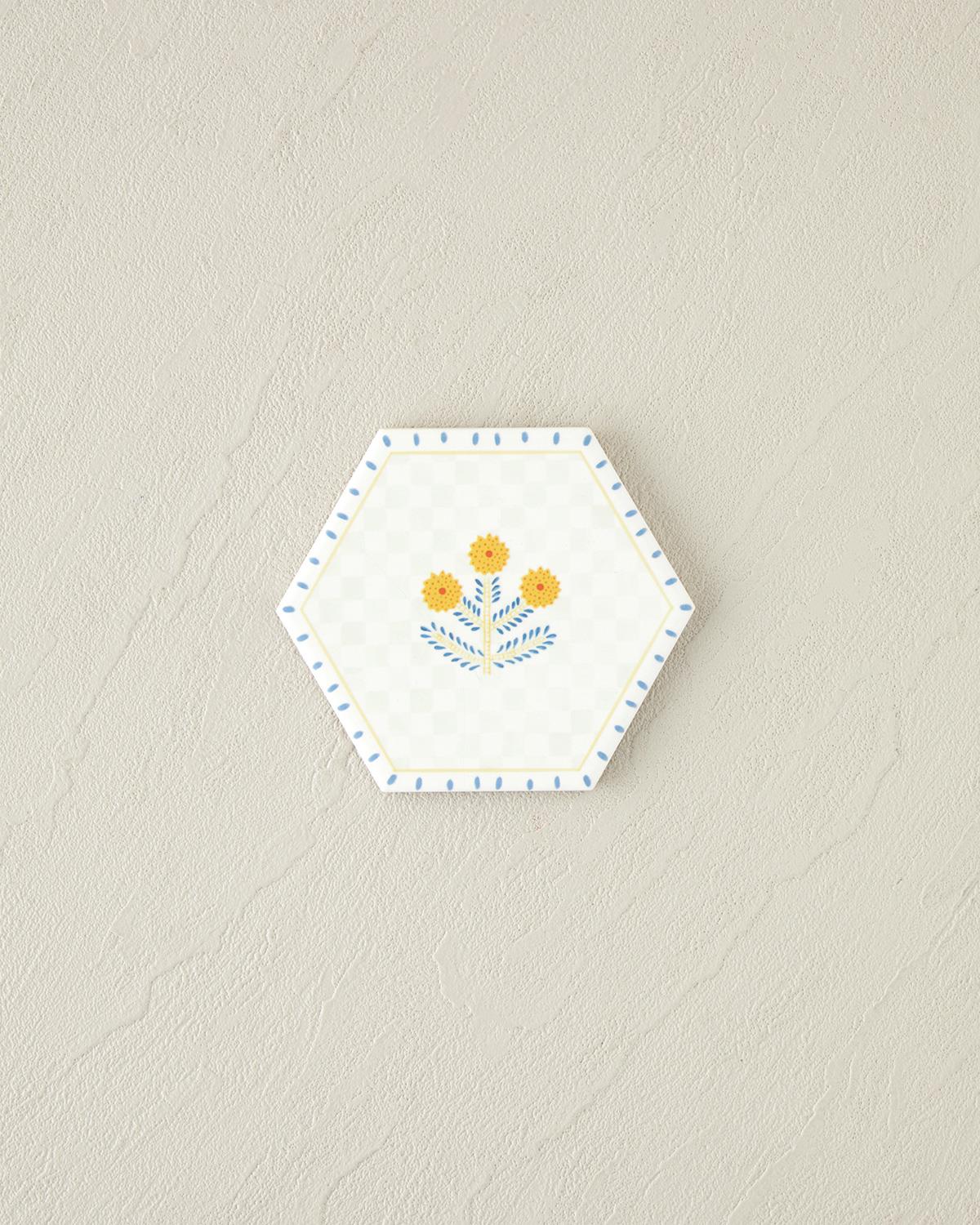 Retro Revival Ceramică Coaster Pahare 11 cm Albastru