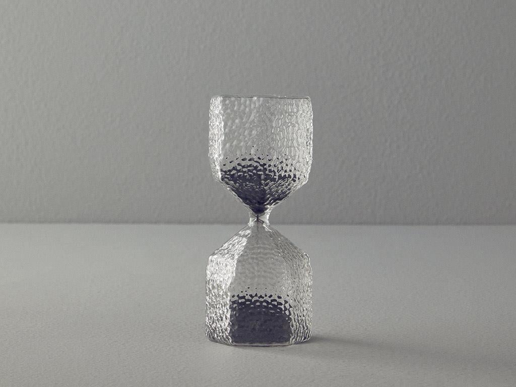 Pentagonal Glass 15 min Hourglass 6,5x6,5x15 cm Black