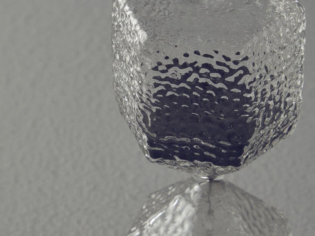 Pentagonal Glass 15 min Hourglass 6,5x6,5x15 cm Black