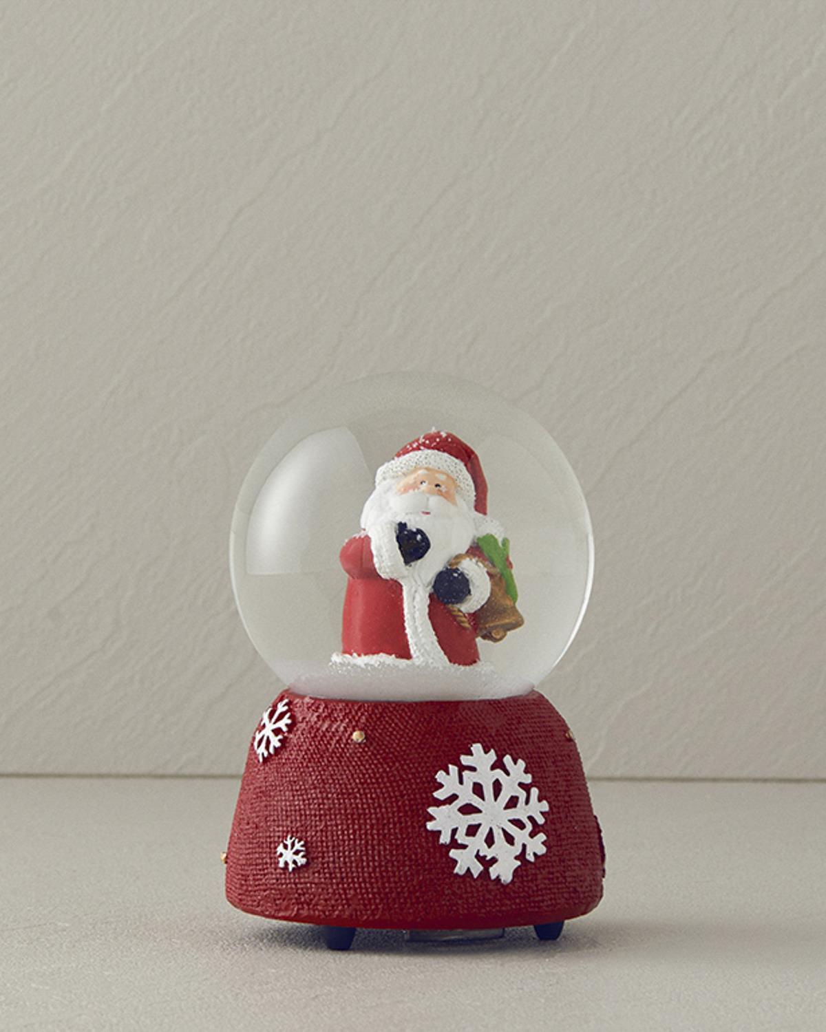 Cutie muzicală, Snowflake, polirăsină, 8,4x12,6 cm, roșu