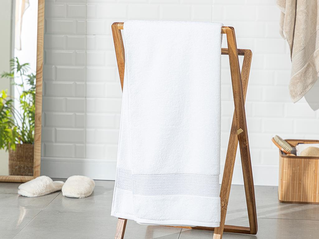 Deluxe Cotton Low Twist Bath Towel 90x150 cm White