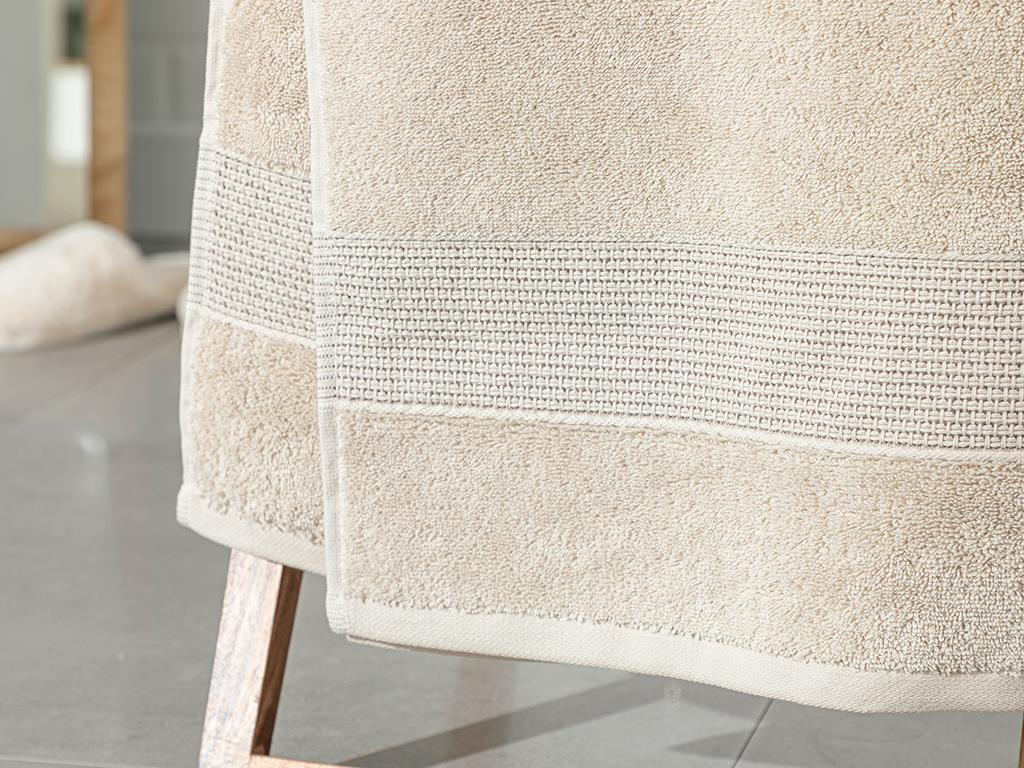 Deluxe Prosop De Baie Twist Scăzut, Bumbac, 90*150 Cm, Gri Deschis