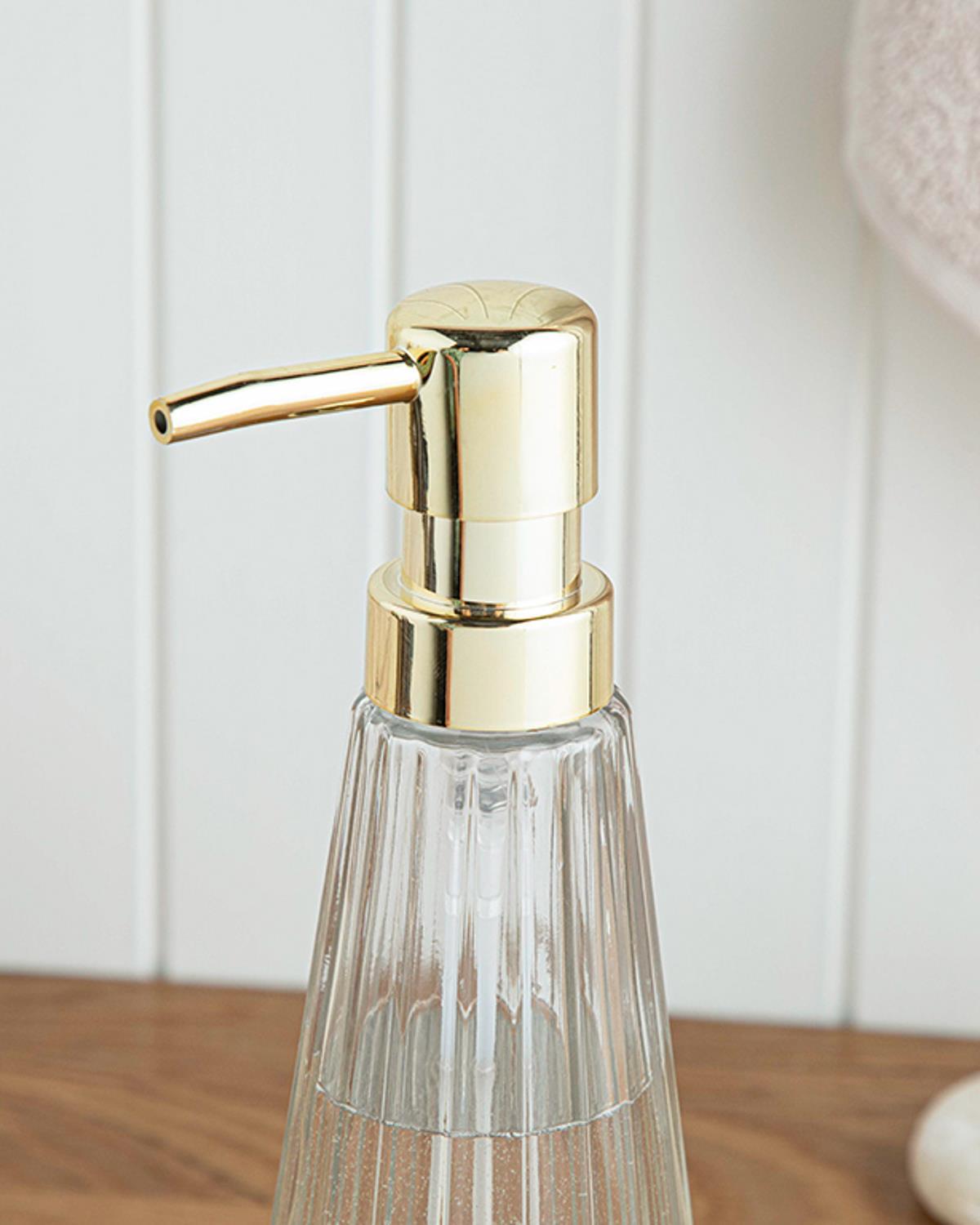 Carla Glass Liquid Soap Dispense 8x8x22,5 cm Transparent