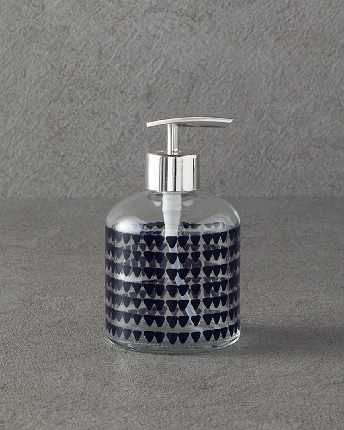 Eva Glass Liquid Soap Dispense Silver.