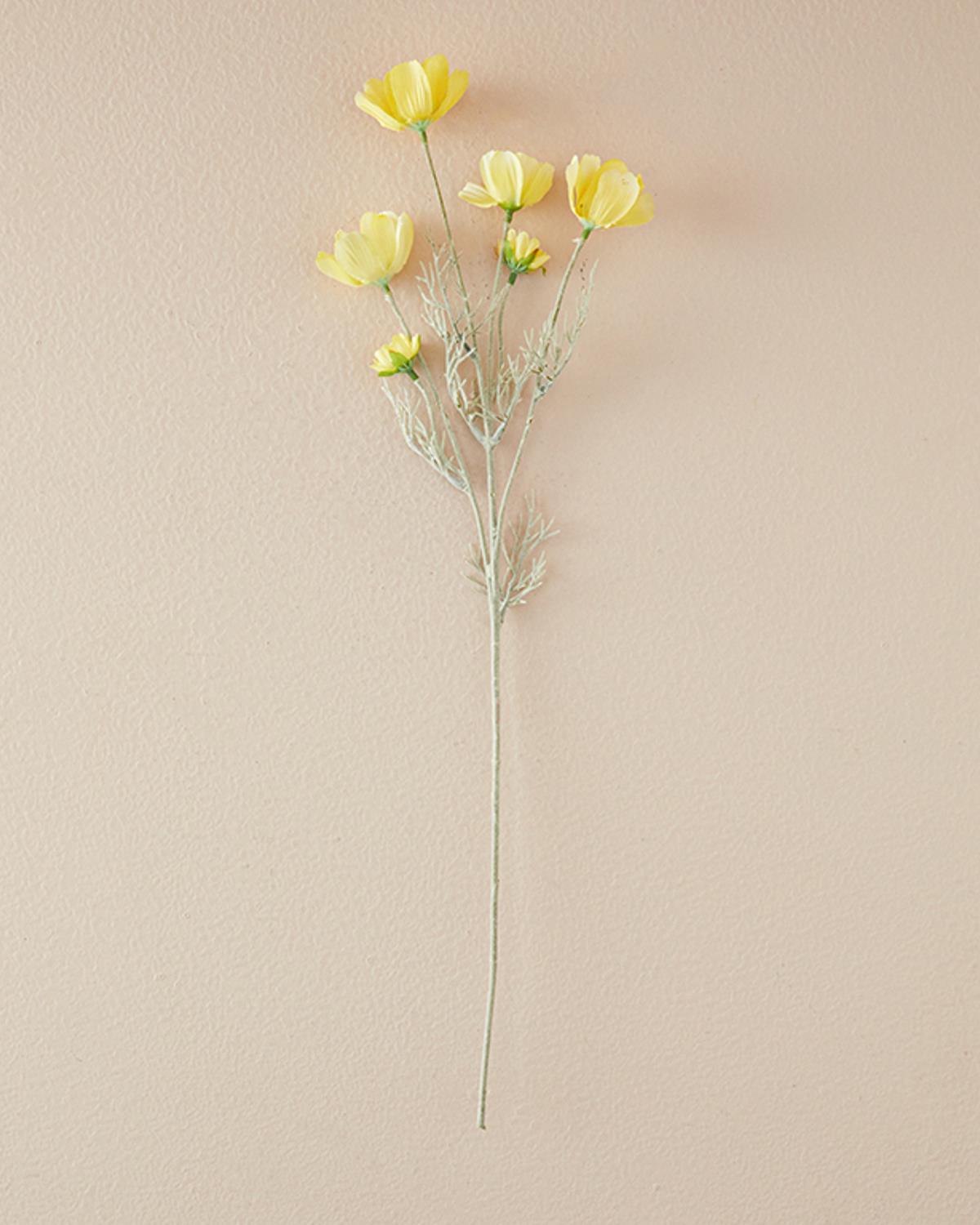 Floare artificială, Daisy, plastic, 62 cm, galben