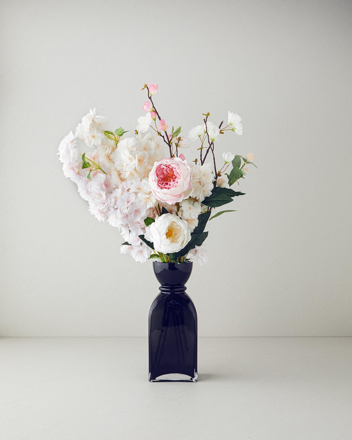 Floare artificială, Daisy, plastic, 62 cm, alb
