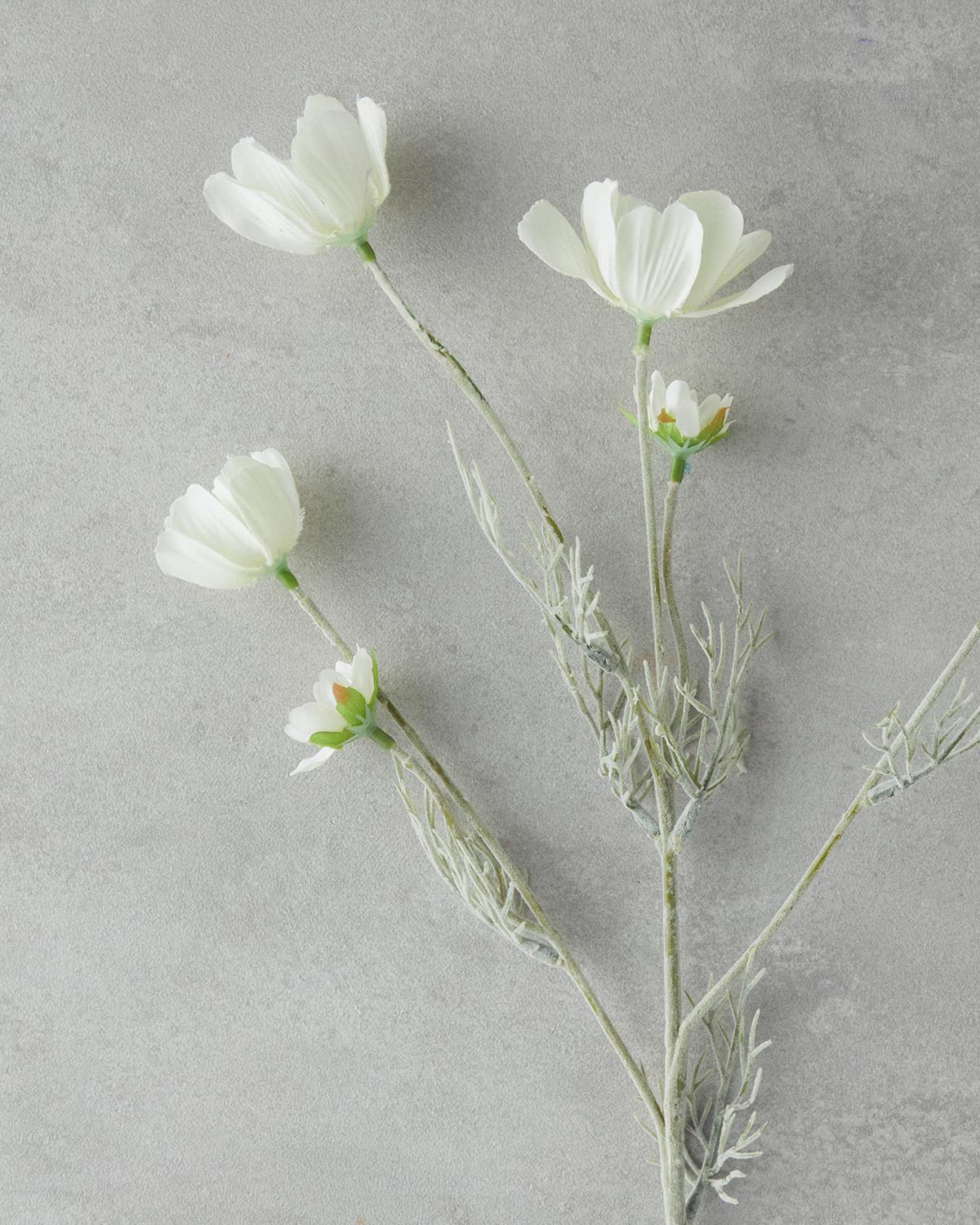 Floare artificială, Daisy, plastic, 62 cm, alb