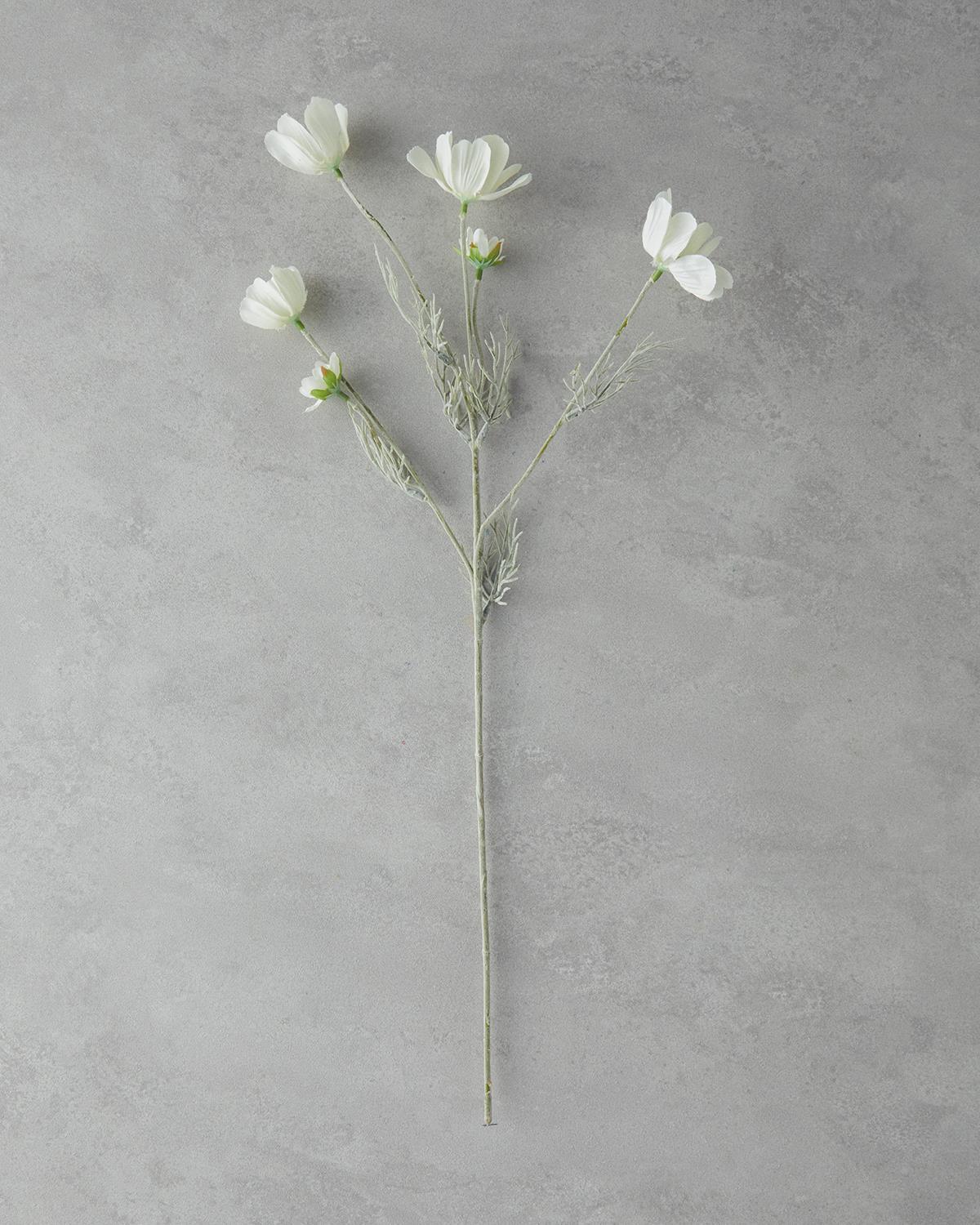 Floare artificială, Daisy, plastic, 62 cm, alb