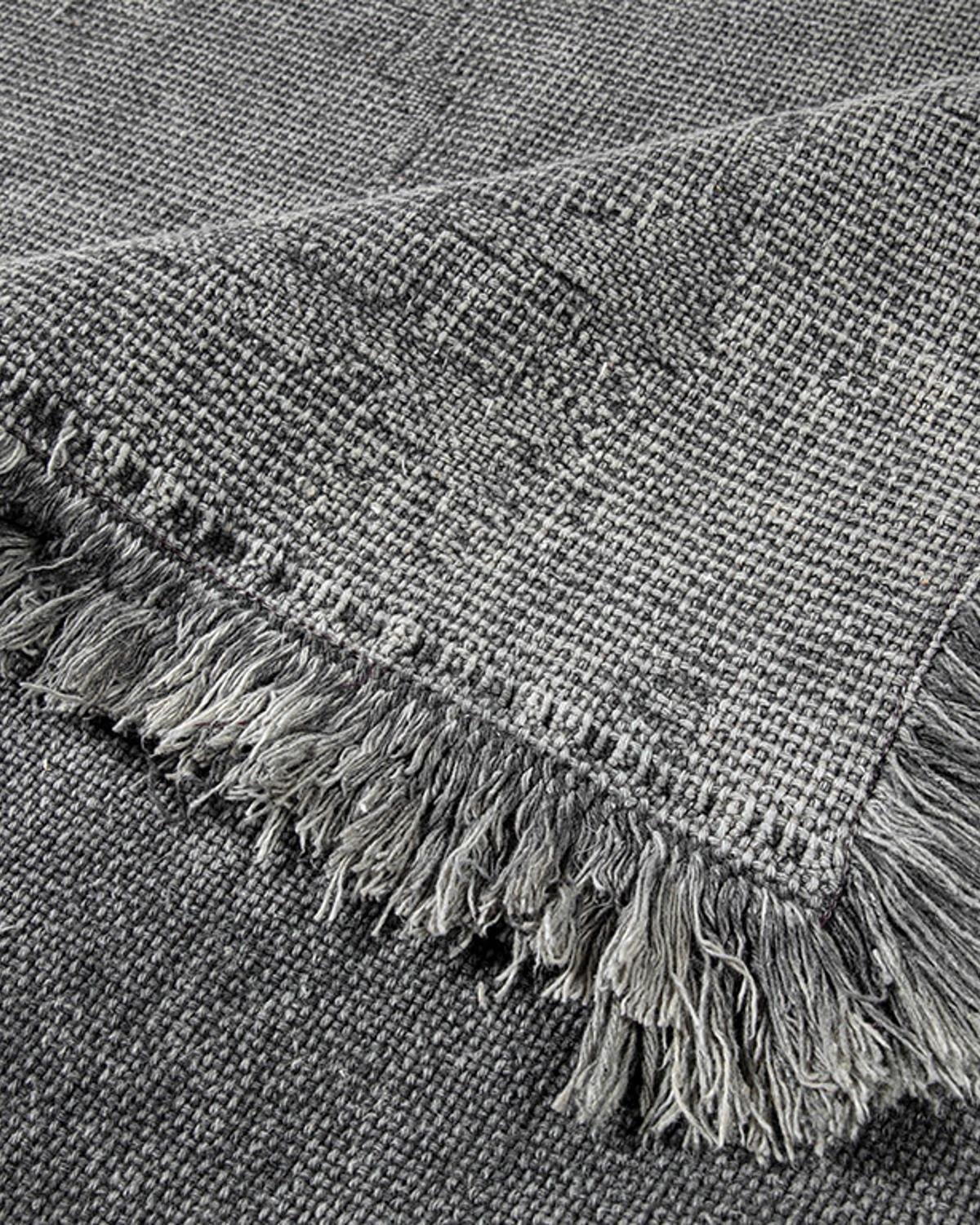 Fringe Covor, Bumbac, 80*150 Cm, Gri Închis