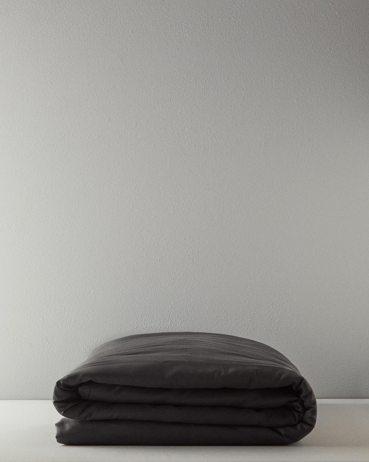 Cotton Satin King Size Duvet Cover 240x220 cm Anthracite