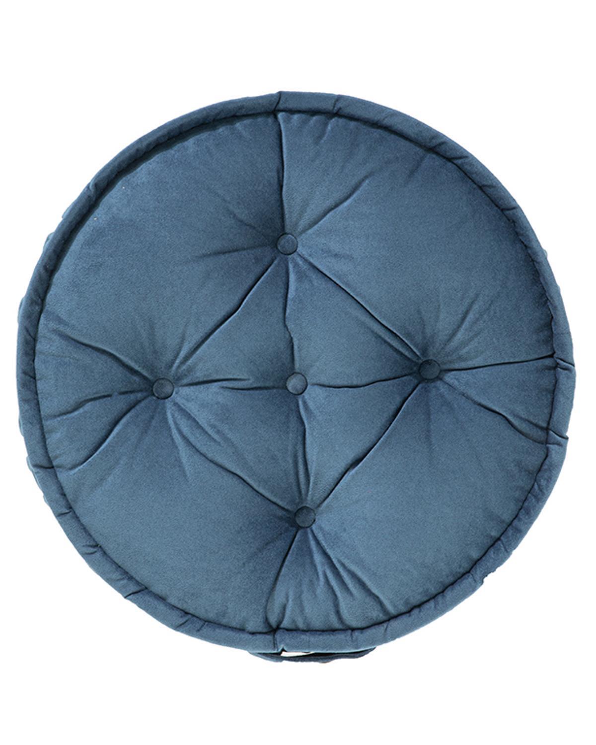 Malta Round Catifea Saltea Decorativă 60 cm Indigo.