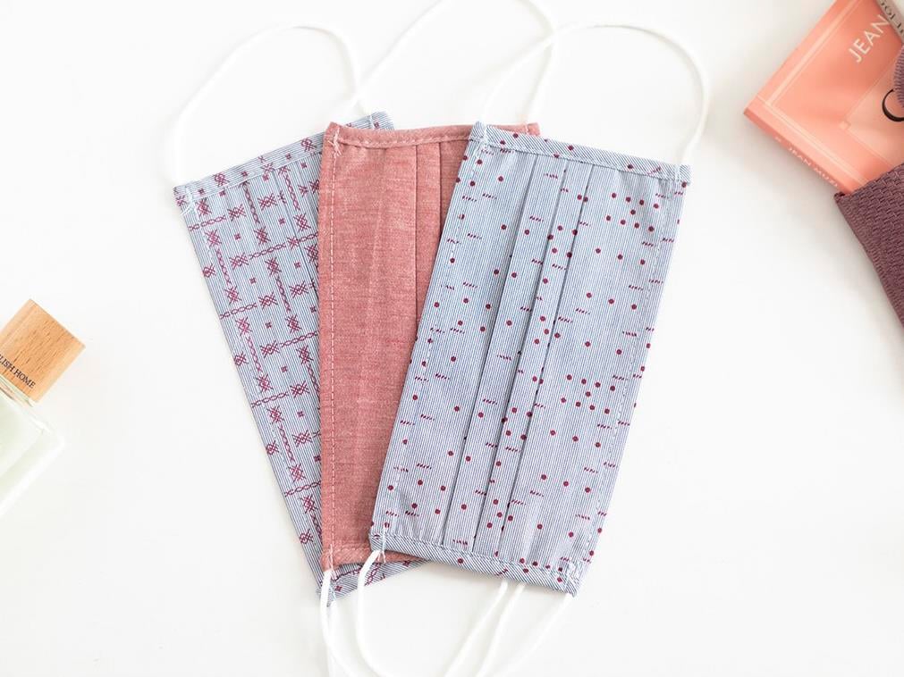 MICRO DESIGN Bumbac Material Textil Mască 9,5 x 18 cm Roșu