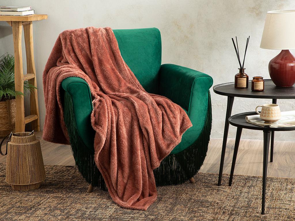 Arancia Wellsoft Chair Shawl 130x170 cm Rose Color
