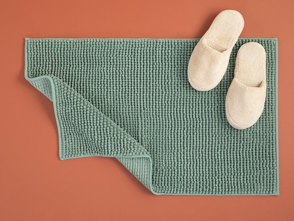 Paige Polyestere Shaggy Bathroom Mat 50x80 cm Green